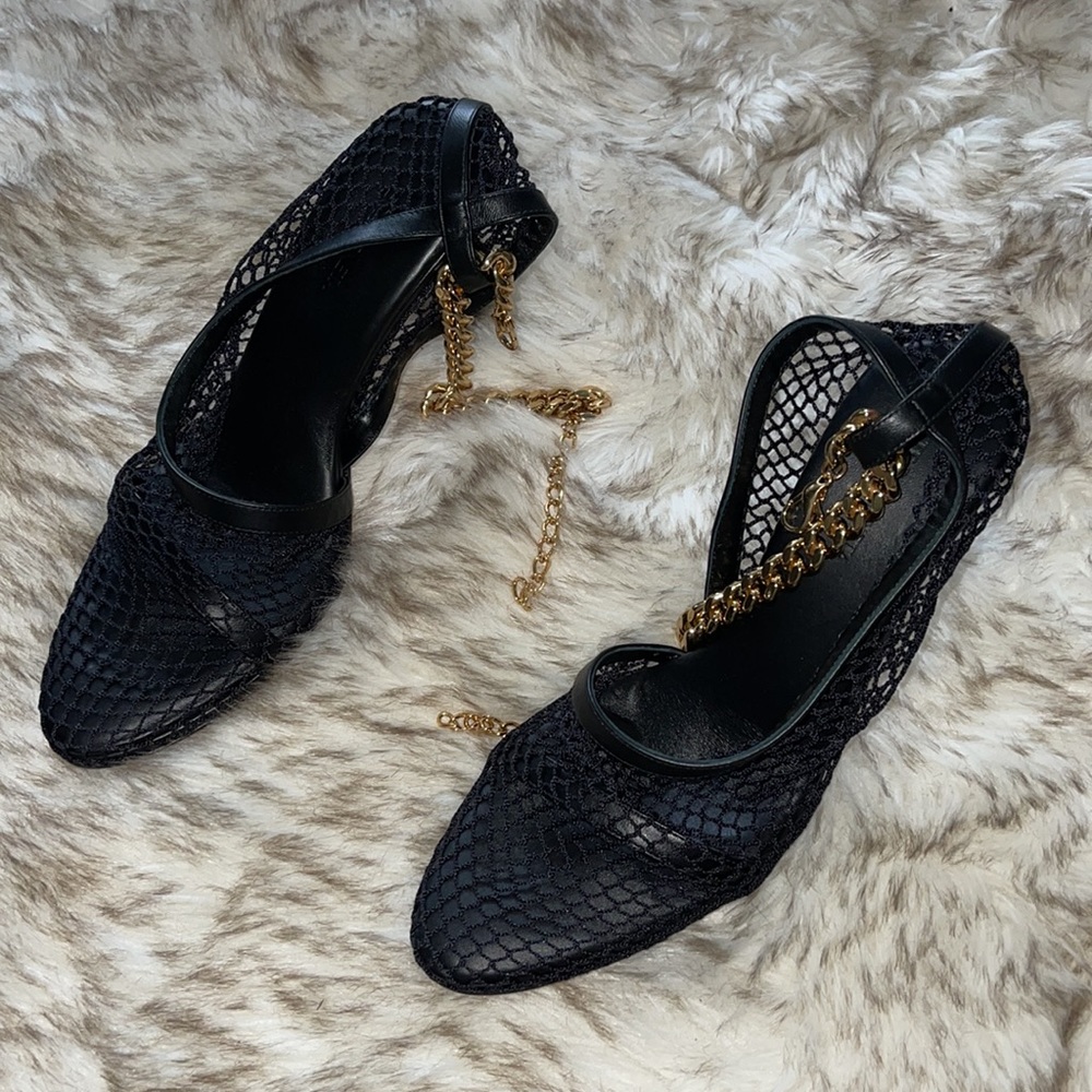 Sexy mesh black sandals with gold chain 🔥🔥🔥 - Picture 11 of 12
